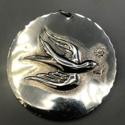 1971 Towle Sterling 12 Days of Christmas Medallion, Partridge in a