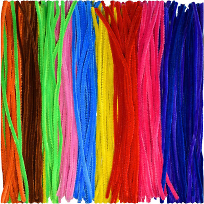 Multiple Colors Pipe Cleaners 100 Pieces Chenille Stems for DIY Art Decorations