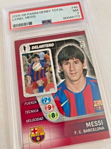 2005-06 PANINI DERBY TOTAL #46 LIONEL MESSI ROOKIE PSA 7