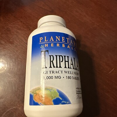 Planetary Herbals Triphala GI Tract Wellness 1,000mg 180 Tablets BB 04/27 Sealed