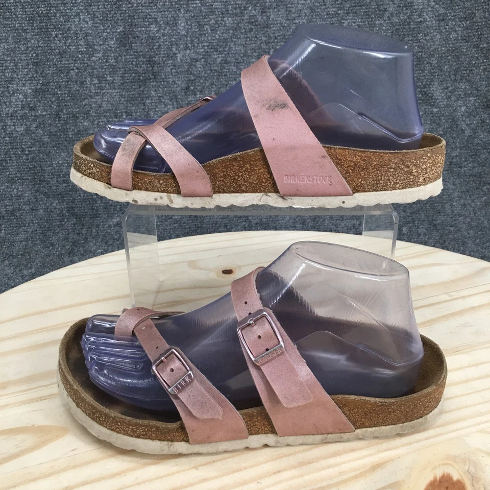 Sandalias Birkenstock Mujer 37 Mayari Chanclas Cuero Rosa Puntera Lazo Informal Foto 2 de 4