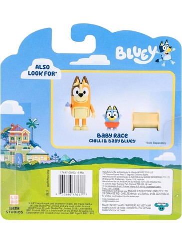 Pack de 2 figuras AZUL Baby Race mamá chile y bebé con accesorio de cuna - Imagen 7 de 7