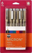 SAKURA PIGMA MICRON 05 Fine Line Pen Set .45mm - Assorted Colors #30065