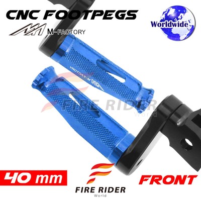 40mm Adjustable Blue Rider Foot Pegs SHINOBI For F4 All Year