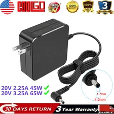 65W AC Charger for Lenovo IdeaPad Flex 4 5 6 14 15 ADLX65CCGU2A S145 S340 S540