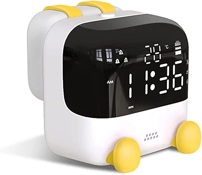 Kids Alarm Clock Digital Alarm Clock with LED Night Light Lamp (Yellow) (/RT6...