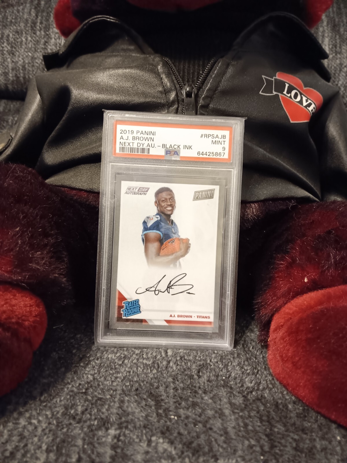 AJ Brown Panini Next Day Autographs #RPSAJB Black Ink