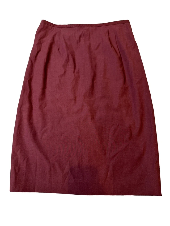 Новый без ЯРЛЫКОВ Banana Republic шерсти/хлопка/спандекса смесь бордовый/бордовый карандаш юбка размер 6