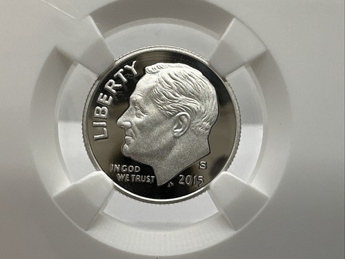 2015 S Silver Roosevelt 10c Early Releases PF70 Ultra Cameo CB5-10 - Picture 2 of 4