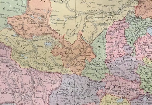 1871 MAP CHINESE EMPIRE JAPAN KOREA HAINAN HOO-PE CHE-KIANG MONGOLIA TIBET - Picture 3 of 7