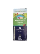 Spring Valley Kids Melatonin 1mg Dietary Sleep Support Supplement, Berry New