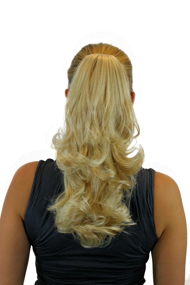 Haarteil/Zopf gewellt 45 cm Butterfly-Klammer blond Pferdeschwanz JL-3275-24B - Bild 2 von 3