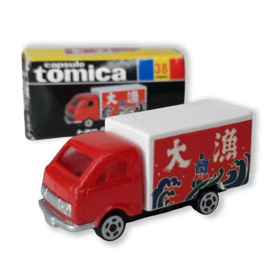 Camión de comida congelada Toyota 1/57 miniatura Tomy cápsula #38 Tomica serie 11 Japón Foto 2 de 4
