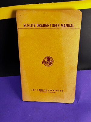 Vintage 1950's Schlitz Draught Draft  BEER  manual Milwaukee, Wi great condition