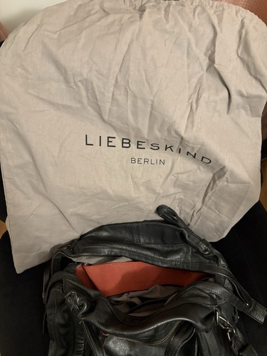 Liebeskind Berlin “Virginia” Black Leather Crossbody/ Tote/Shoulder Bag - Picture 7 of 7