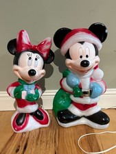 Mickey  Minnie Mouse Disney Blow Mold 18 Inch Blowmold Santa  s Best Light cords