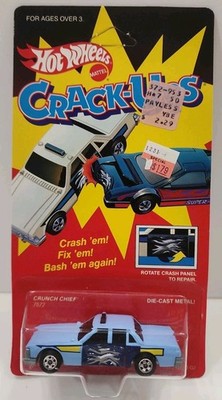 Hot Wheels 1986 Crack Ups Crunch Chief Blue Unpunched W/HTF protector