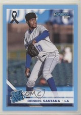 2019 Panini Donruss Rated Rookie Father's Day Ribbon 20/49 Dennis Santana 0c2y