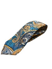 Rare Pre-Owned Lands' End JP Morgan Chase Bank Uniform Logo Luxury Tie Necktie