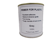 500ml Grey Primer Paint For Plastic, Fiberglass, Melamine, GRP. Brush - Spray On