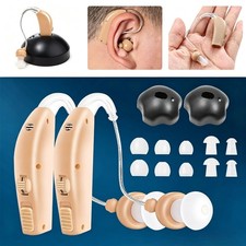 Rechargeable Hearing Aid BTE Sound Amplifier for the Deaf Hearing Impaired