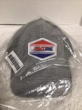 AMSOIL Trucker Hat Cap SnapBack Adjustable Light Grey Mesh Back NEW