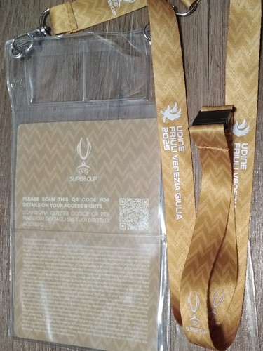 Pass 4 Lanyard Team Spurs UEFA Super Cup 13/8/2025 Paris SG vs Tottenham Hotspur - Picture 2 of 2