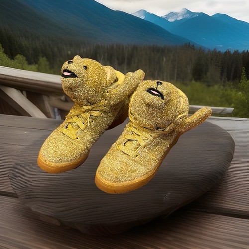 Adidas Jeremy Scott Gold Bear Sneaker Schuhe G96188 Herren US 11 Selten Größe