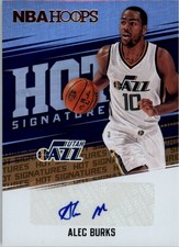 2017-18 Hoops Hot Signatures #15 Alec Burks Auto - BSK