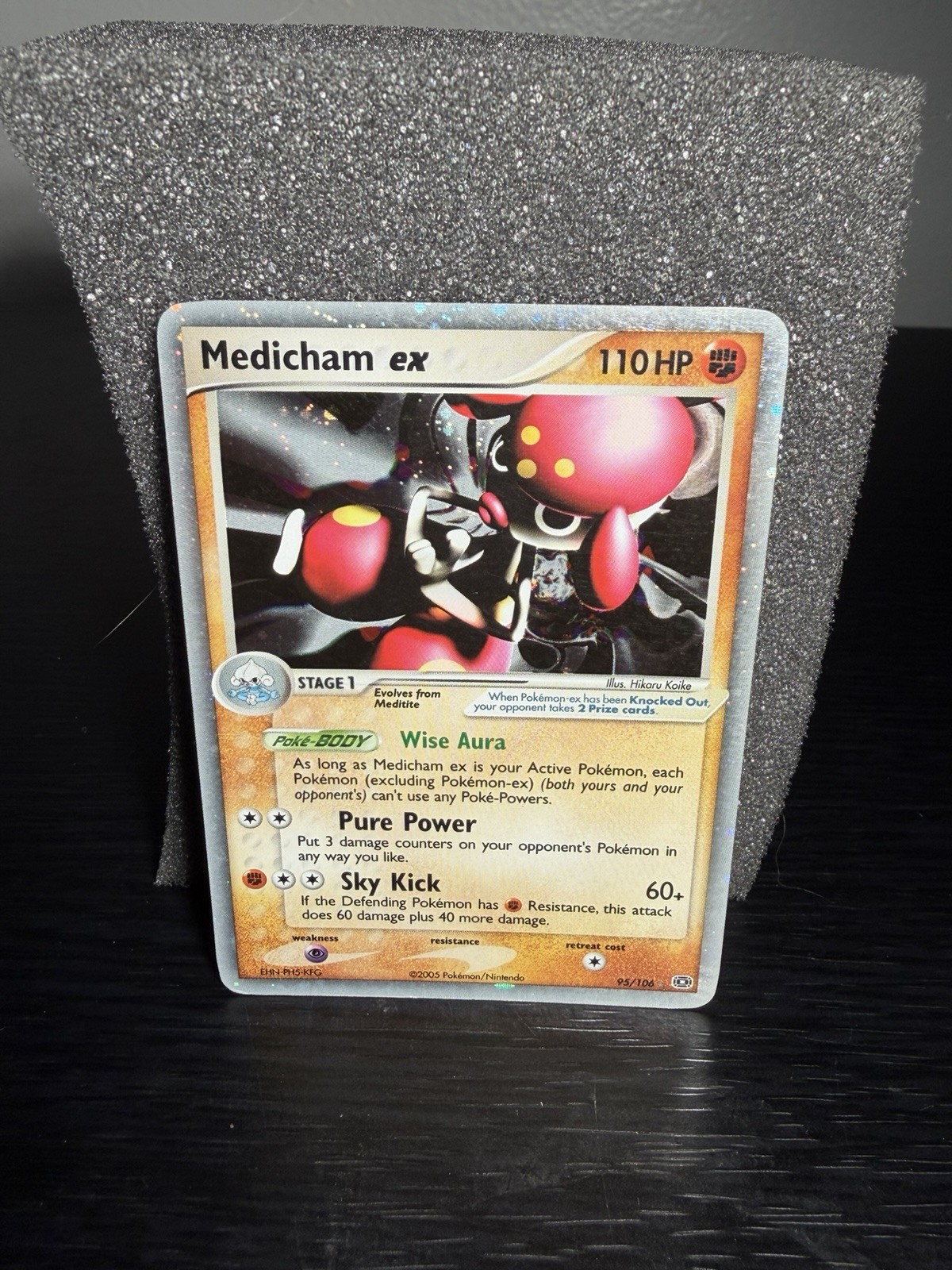 Pokemon Medicham EX Card 95/106 Emerald Holo Rare MP-LP
