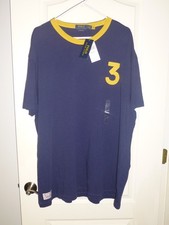 Polo Ralph Lauren Men's Logo 3 T-Shirt Navy Blue Size XXL TTG - BRAND NEW