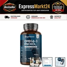 WeightWorld Omega 3 Kapseln 400 Weichkapseln 1000mg Fischöl