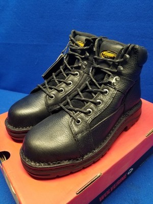 Wolverine Exert 6'' Steel Toe Men's Size 7 Black Work Boots 30GV64