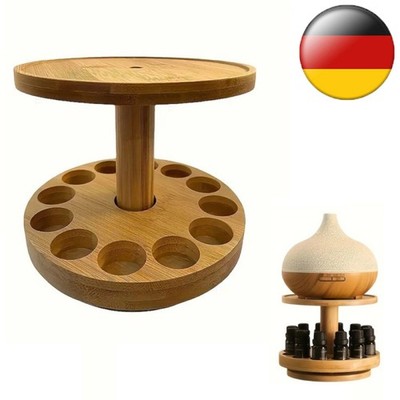Holz Displayhalter ständer für ätherische Öle Aroma Diffusor, 360° Organizer DHL