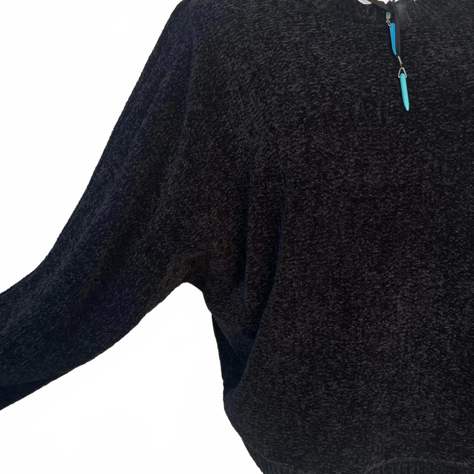 Double Zero Textured Black Pullover - image 5