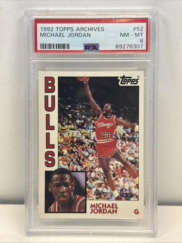 1992 Topps Archives Michael Jordan 1984 Card #52 PSA 8