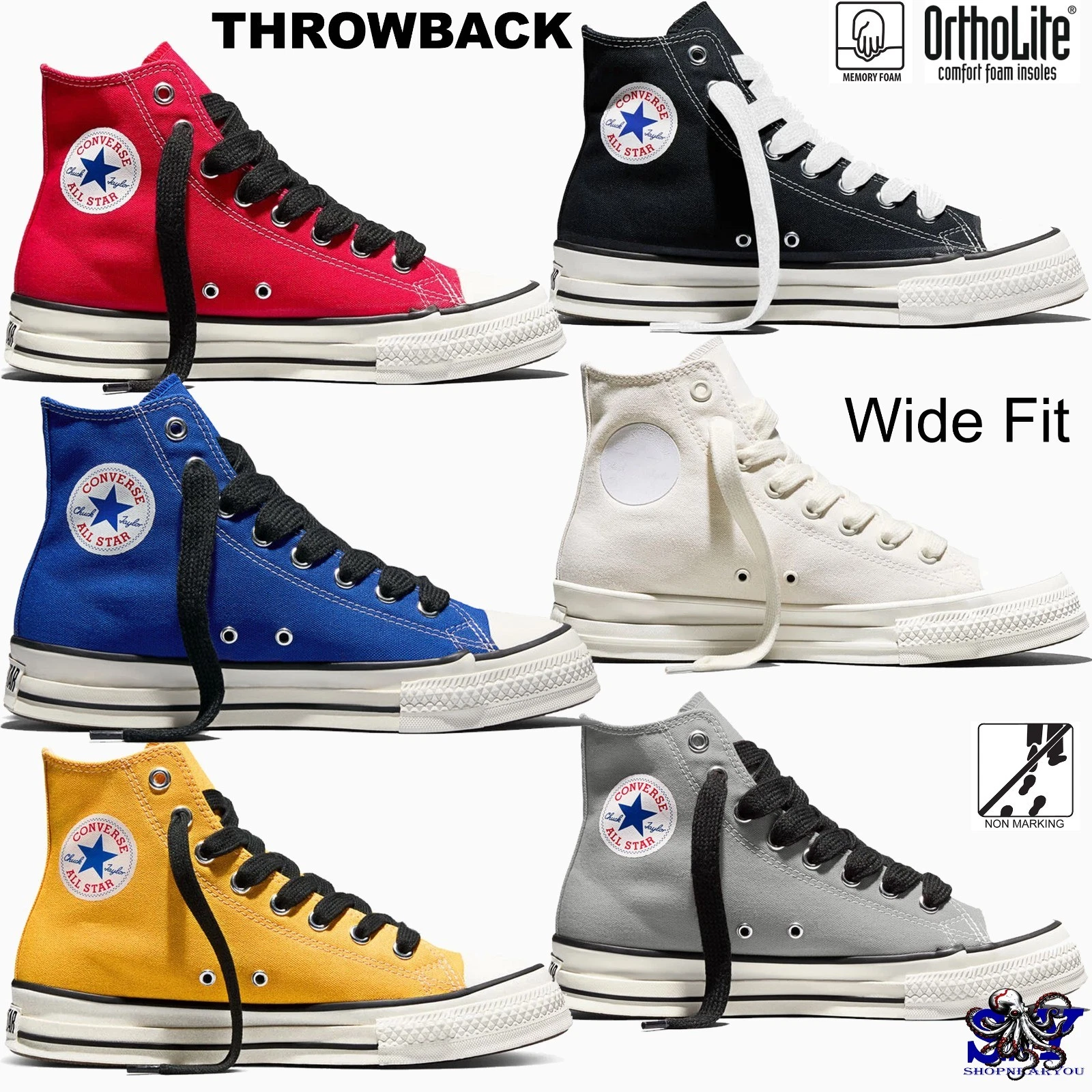 Converse Chuck Taylor Throwback High Top Unisex Men's Women's Sneakers NEW Kicks
Opens in a new wind