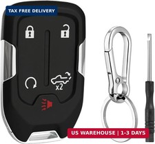 5 Button Key Fob Case for Chevy Silverado GMC Sierra 1500 2500 HD 3500 HD 2019 2