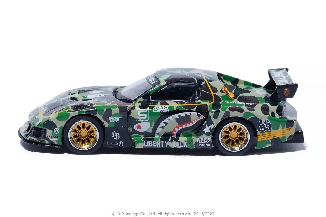 42239 BAPE X LBWK MINI GT ABC CAMO FD RX7 1/64 green | eBay