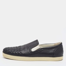 Bottega Veneta Dodger Size 40.5 Black Leather Slip On Sneakers