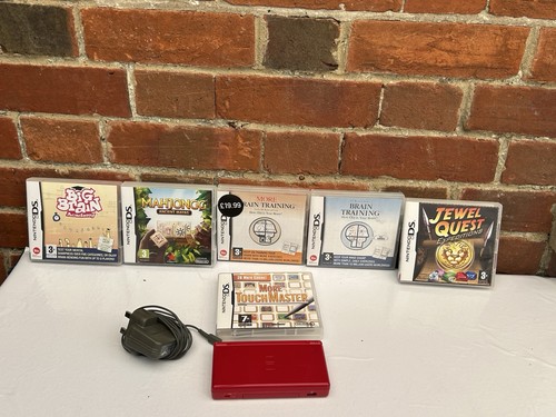 Nintendo DS Lite Modelo USG001 Rojo Con 6 Juegos Paquete Con Cargador - Imagen 9 de 9