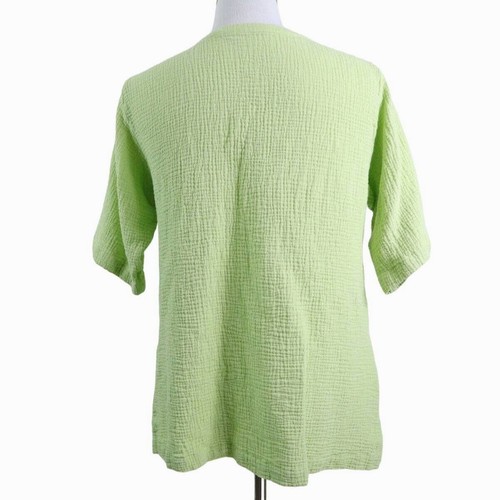 Soft Surroundings Size M Araza Gauze Tunic 2ek38 Green Altered - Picture 4 of 9