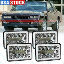 Halo 4x6" LED Headlights DRL Hi/Lo Beam For Chevrolet Monte Carlo 1980-1988