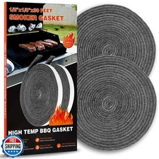 Smoker Gasket Seals 30 FT, 1/2" x 1/8" High Temp Grill Gasket Rep