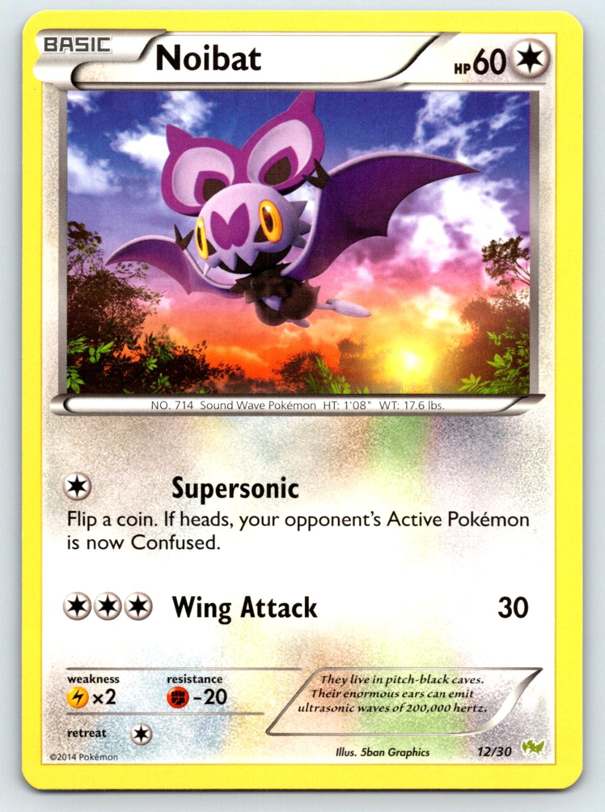 Noibat (#23) 12/30 Common XY Trainer Kit: Sylveon & Noivern Pokemon Near Mint