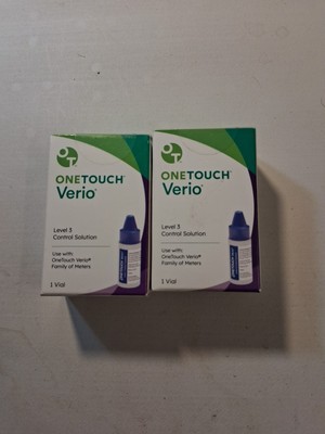 2 NEW One Touch Verio Glucose Meter Control Solution Ex: 4/2026