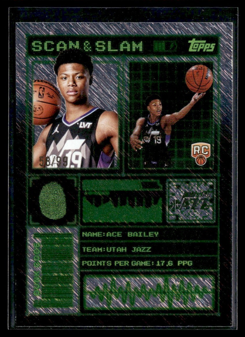2025-26 Topps Scan and Slam Target Exclusive Ace Bailey RC /99 Utah Jazz #SS-30