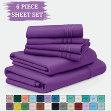 2100 Series 6 Piece Bed Sheet Set Hotel Luxury Ultra Soft Deep Pocket Bed Sheets