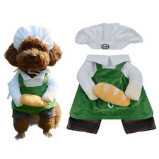 Dog Pet Halloween Costume Cooking Chef Outfits Gift Cook Costume Kitchen Theme