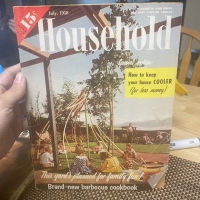 Vintage Household Magazine July 1958  Chevy Biscayne Ad Avon Mid Century